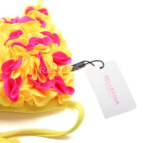 Relleciga Damen Bademode Triangel Extra Push Up Bikini D Effekt Blumen Marianne Relleciga De