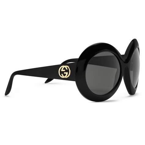 Gucci Round Acetate Sunglasses Black Gucci Eyewear Avvenice