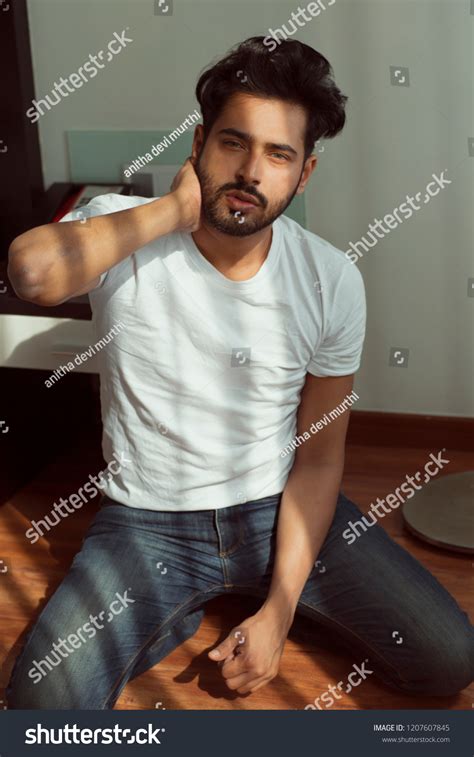Charming Hot Indian Man Daylight Indoor Stock Photo Shutterstock