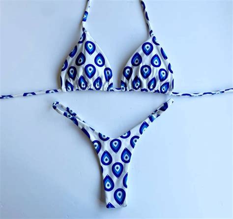 BIKINI AFRODITE GREEK Eye Classic Thong Bikini Low Rise Etsy UK