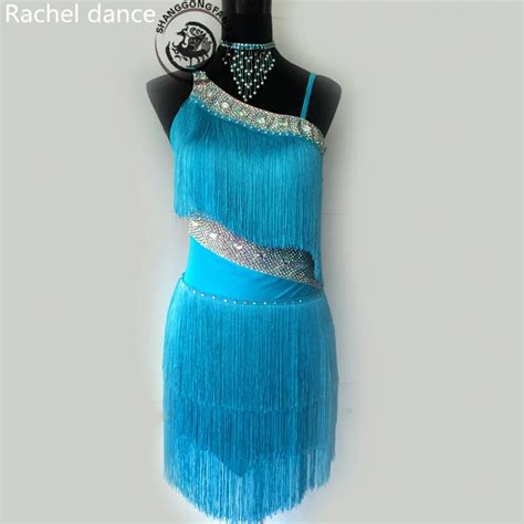 Franja Vestido De Dan A Latina Menina V Colarinho Voltar Abertura Sem Mangas Samba Sal O De