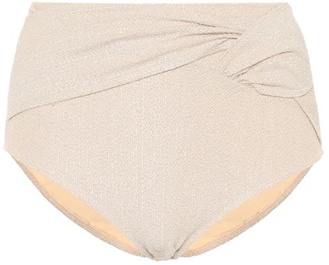 Jonathan Simkhai Metallic High Rise Bikini Bottoms Shopstyle Two