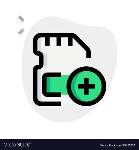 Insert Sd Card Into Device For Use Royalty Free Vector Image