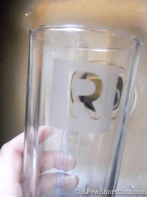 DIY Etched Glasses - Great Homemade Gift Idea - A Few Shortcuts