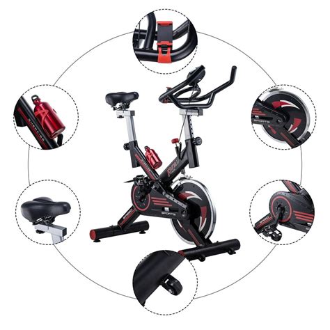 Stationary Exercise Bike for Indoor Gym Cycling with Screen, Workout ...