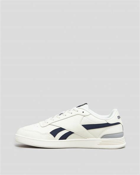 Shop Reebok Womens Court Advance Clip Shoes In Chalk/vector Navy ...