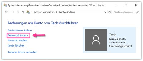 Windows 10 Benutzer Passwort ändern TechMixx