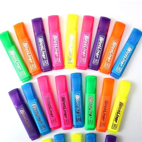 Bag Fluorescent Pen Color Marker Key Marking Pen Student Stationery Set