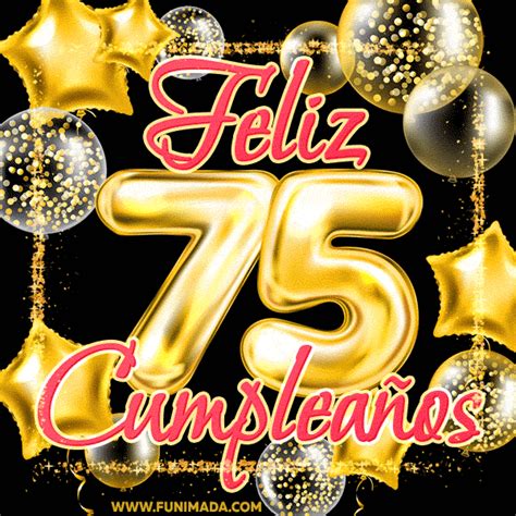 Brillante  De Cumpleaños 75 Dorado Descargar En