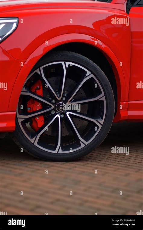 Power And Precision Red Audi Rs Q3 Showcasing Its Brute Force With