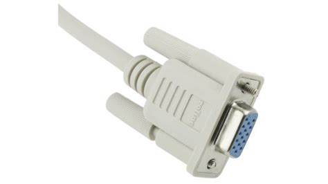 11016518 50 Roline Female Vga To Male Vga Cable 18m Grey Rs