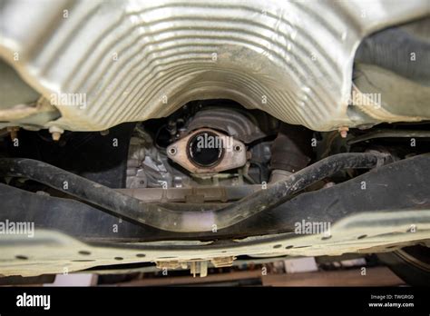 Toyota Prius Stolen Catalytic Converter View Underneath Vehicle From