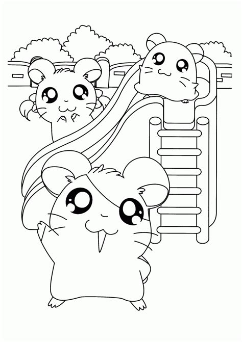 Cute Hamster Coloring Pages - Coloring Home