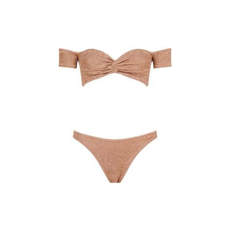 Buy Hunza G Brigette Bikini Swimwear Brown At Off Editorialist