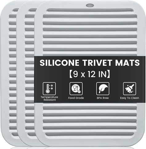 Amazon Topulors Pcs Silicone Trivets For Pots And Pans X Heat Resistant Mat Hot Pads