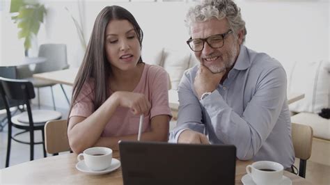 Free Stock Video Brunette Secretary Discussing Something With Senior Boss