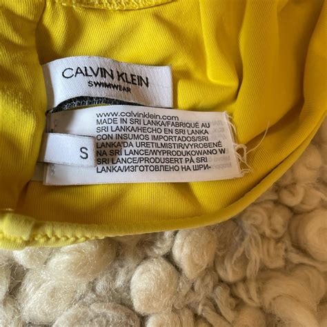 Yellow Calvin Klein Bikini Top In Great Condition A Depop
