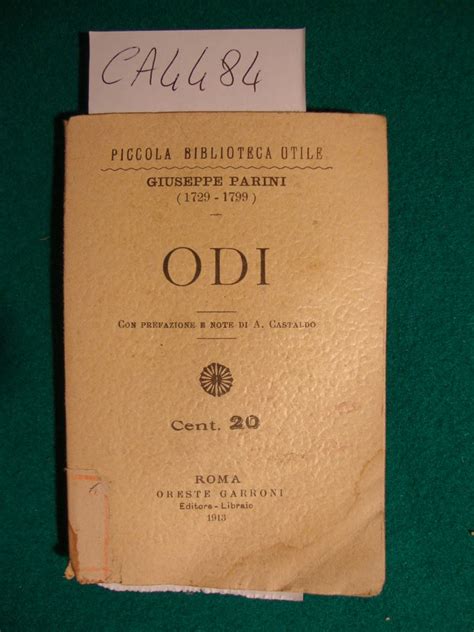 Odi by Parini Giuseppe: Garroni Oreste, Roma, Roma - Studio ...