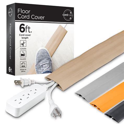 Amazon.com: Cordinate 6ft Floor Cord Cover, Cable Protector, Hide ...