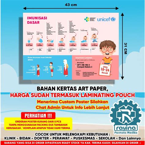 Jual Poster Imunisasi Dasar Lengkap Shopee Indonesia