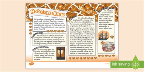 KS2 Hot Cross Bun Fact File Easter Good Friday Twinkl