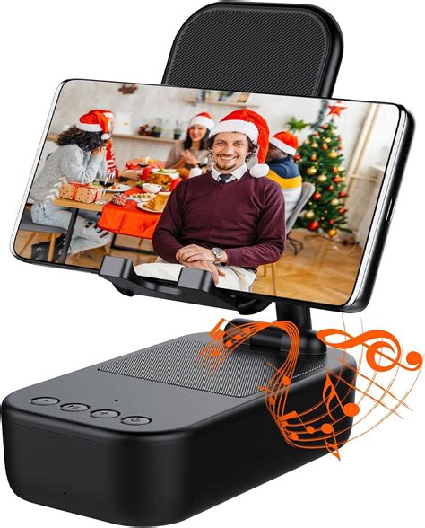 Cell Phone Stand Bluetooth Speaker, Portable Speaker with Adjustable ...