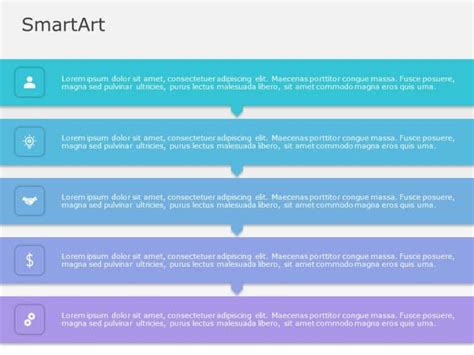 SmartArt Process Basic Chevron 5 Steps