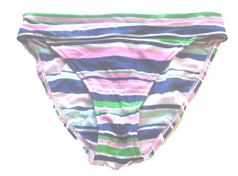 Sunsets Tennis Anyone Rustic Retro Striped Bikini Swimsuit Bottoms NWOT EBay
