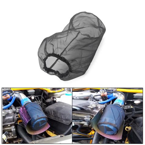 Black Engine Cold Air Intake Pre Filter Conical Cover Washable 24 15