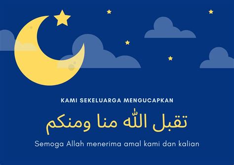 Gambar Ucapan Selamat Hari Raya Idul Fitri Bahasa Arab Dan Artinya