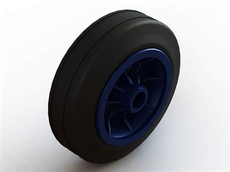 100mm Solid Plastic Caster Wheel 3d Model By Mranycad