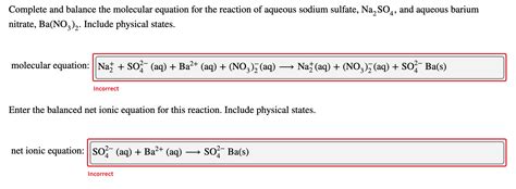 Solved Complete And Balance The Molecular Equation For The Chegg