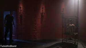 Busty Ponytailed Brunette From The Cage Gets Roped And H XXX Dessert