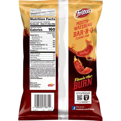 Cheetos Flamin Hot Nutrition Facts