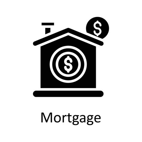 Mortgage Vector Solid Icon Design Illustration Taxes Symbol On White