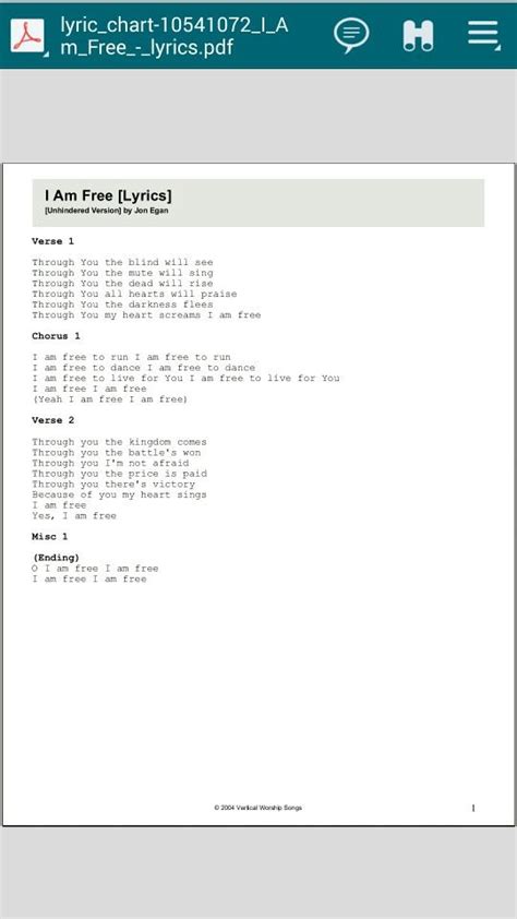 I Am Free lyrics | Free lyrics, Lyrics, Verse