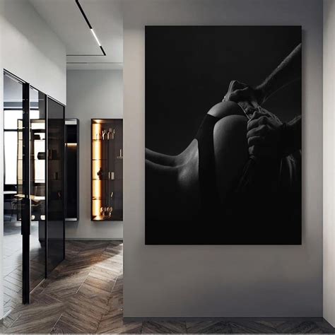Naked Woman Painting Erotic Wall Art Sexy Canvas Painting Sex Wall Decor Erotic Black And