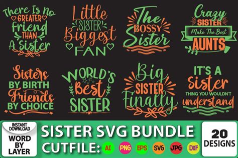 Sister Svg Bundle Bundle · Creative Fabrica