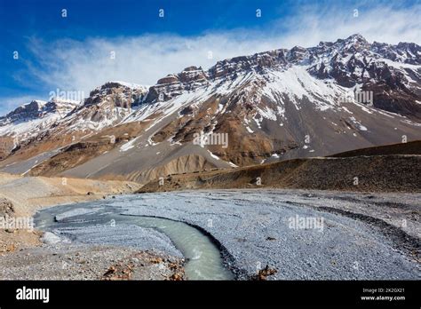 Spiti River In Spiti Valley In Himalayas Stock Photo Alamy