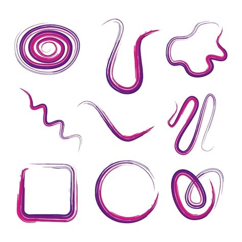 premium vector set  brusht stroke  element