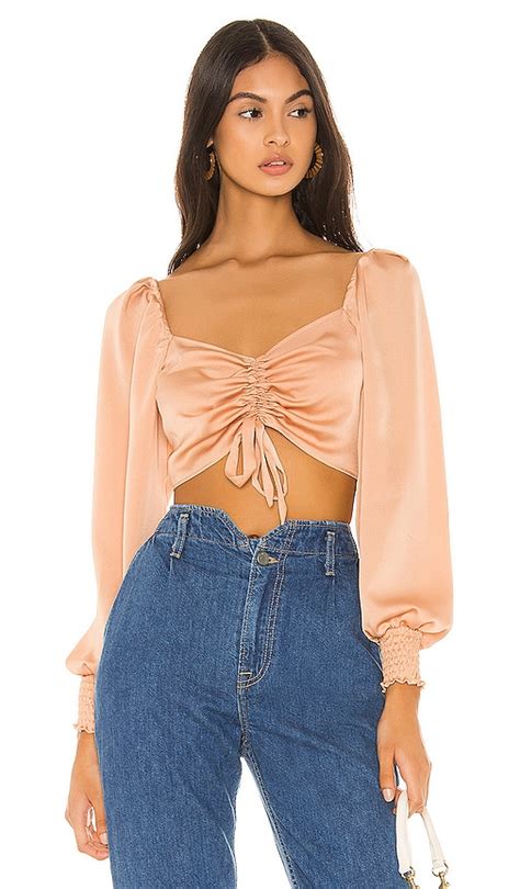 Resa Everly Crop Top In Blush Nude Revolve