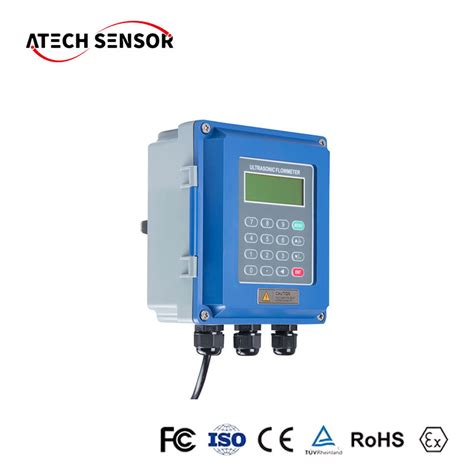 Atech 4 20ma Rs485 Wall Mounted Type Clamp On Water Liquid Ultrasonic Flow Meter China