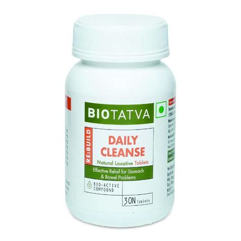 Buy Biotatva Daily Cleanse Natural Laxative Tablet 30's Online at Best Price - Herbal Extracts