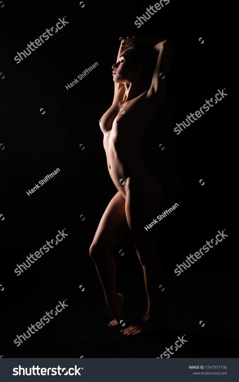 Petite Brunette Standing Nude Deep Shadow Stock Photo Shutterstock