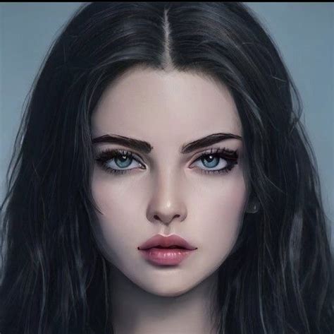 Brunette Green Eyes Black Hair Green Eyes Girls With Black Hair Brunette Girl Blue Hair