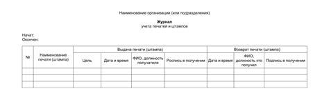 Журнал приема передачи документов образец