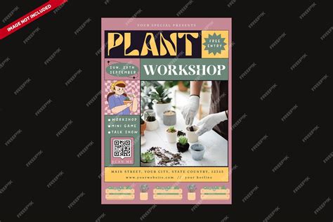 Premium Vector Plant Workshop Flyer