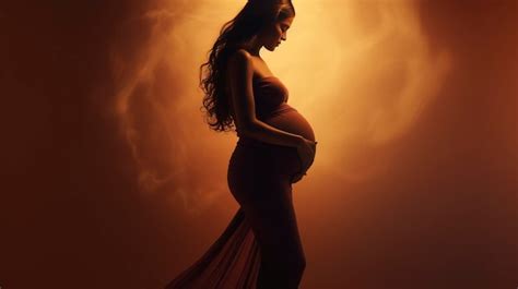 Premium Ai Image A Photo Of A Pregnant Womans Silhouette