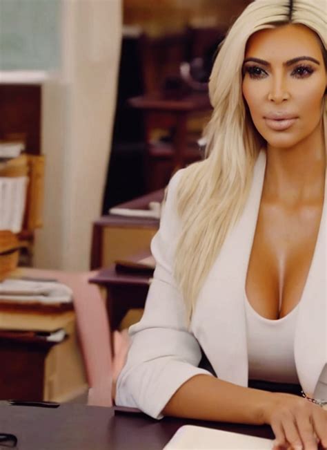 Prompthunt Film Still Of Kim Kardashian As A Hot Blonde Teacher