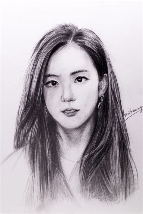 Blackpink Jisoo Pencil Drawing By Heidrawing On Deviantart